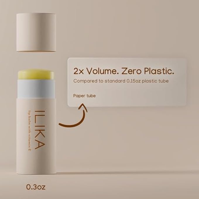 ILIKA LIP BALM, 2X VOLUME, ORGANIC, PLASTIC-FREE, VEGAN & CRUELTY-FREE, COSMOS CERTIFIED ORGANIC, PETA CERTIFIED, PLANT-BASED, BIODEGRADABLE TUBE, 2 PACK, VANILLA & PEPPERMINT - Image 4